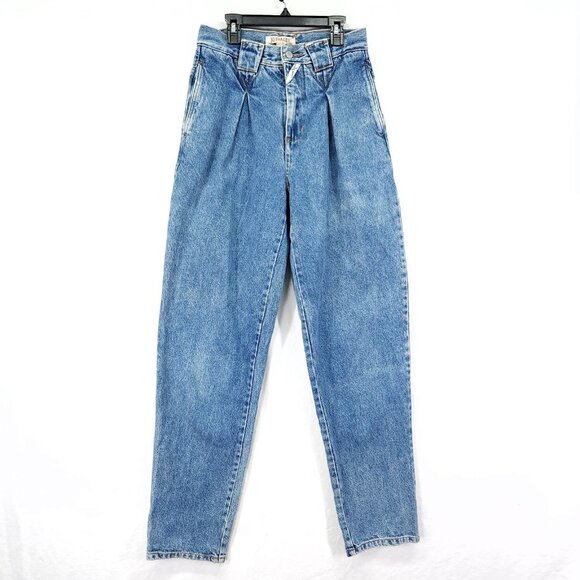 Vintage Jordache Mom Jeans Women Size 29 Pleated High Rise Tapered - Picture 1 of 14